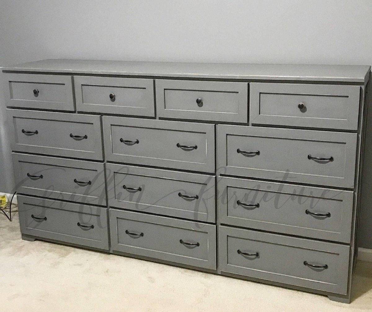 Marietta Wood Farmhouse Dresser for Bedroom Storage | Rustic 9-Drawer Dresser Handmade in USA - Image 3